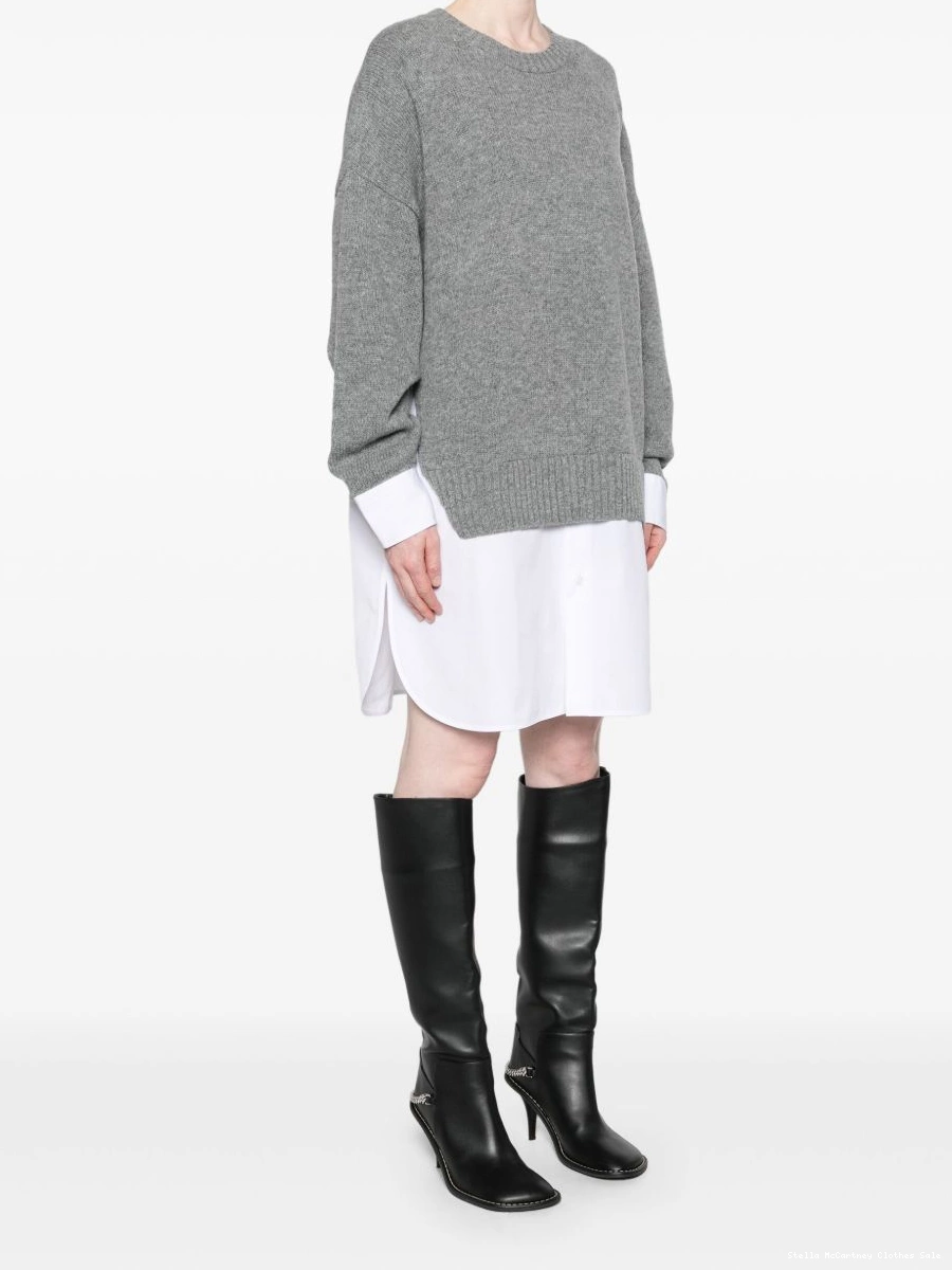 Affordable Women shirtdress Stella crew-neck panelled McCartney 0728